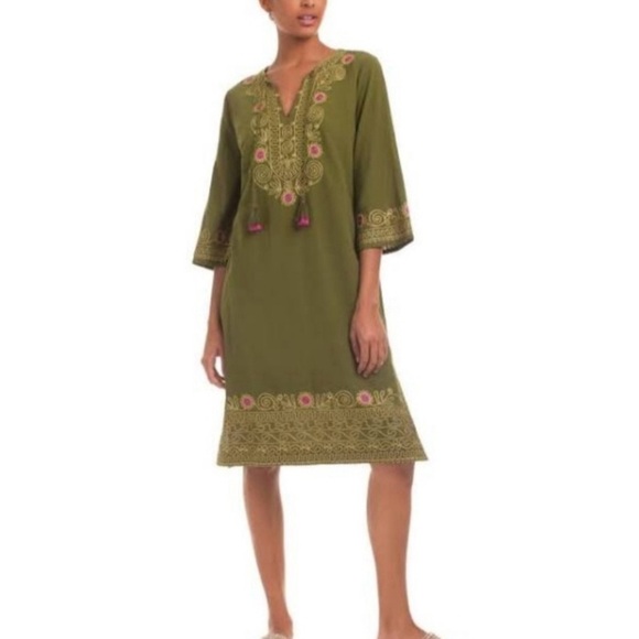 New Trina Turk Saydie Green Dress Tunic - Picture 1 of 7